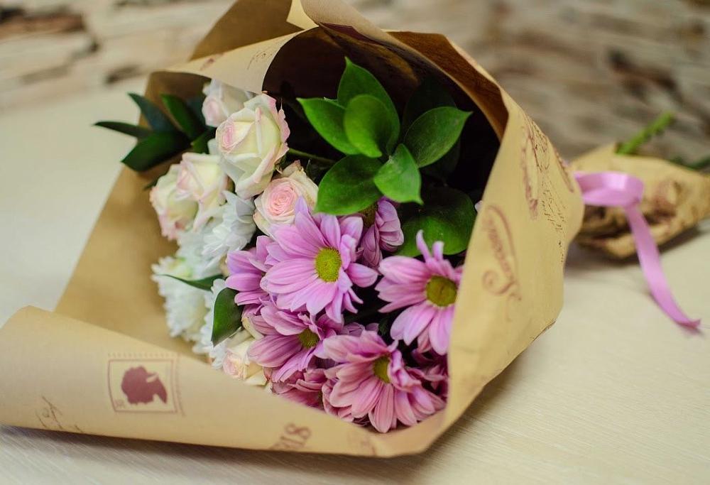 Букет цветов из: Розы и Хризантемы в Юргамыш