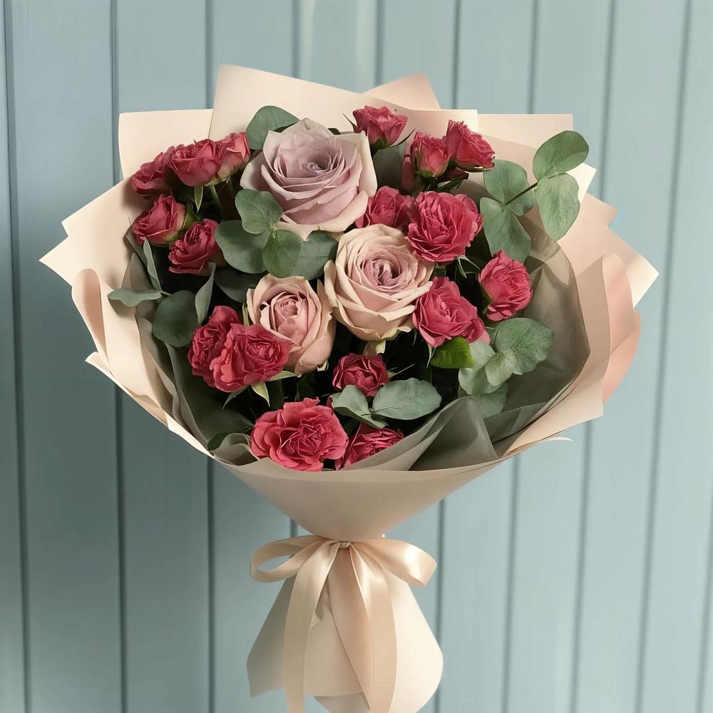 Букет цветов из: Гвоздики и Розы в Юргамыш