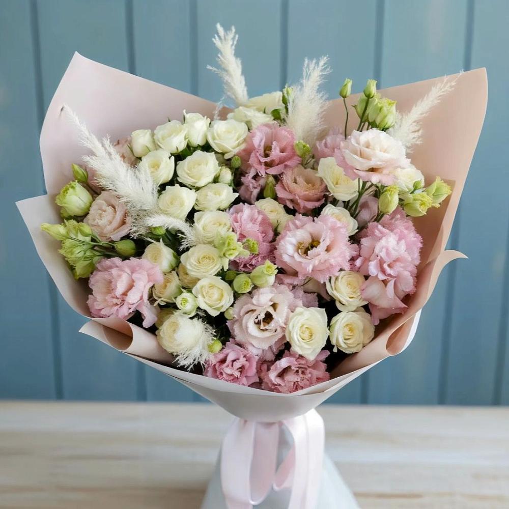 Букет цветов из: Альстромерии и Розы в Юргамыш