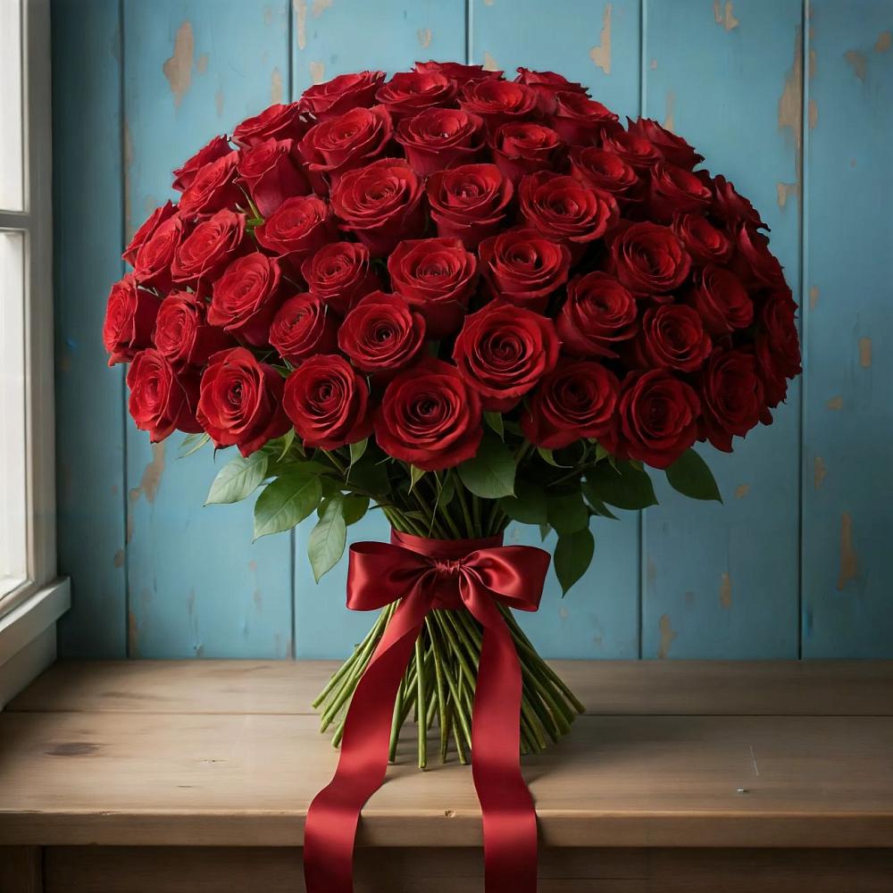 Букет Красные розы Блэк Меджик в Юргамыш