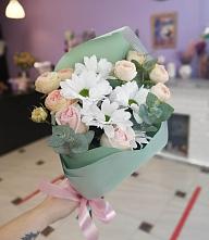 Букет цветов из:  Хризантемы и Розы в Юргамыш