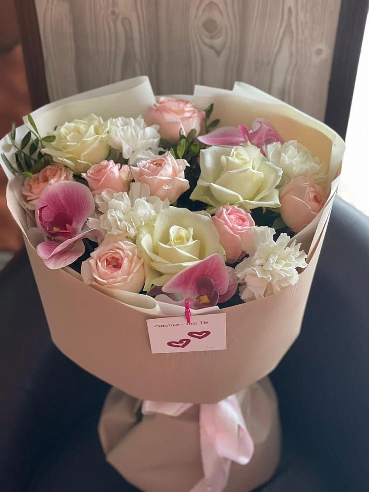 Букет цветов из: Орхидеи, Розы и Гвоздики в Юргамыш