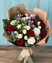 Букет цветов из:  Розы и Альстромерии в Юргамыш