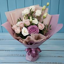 Букет цветов из:  Розы и Лизиантусы в Юргамыш