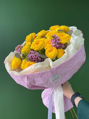 Букет Кустовые желтые розы в Юргамыш