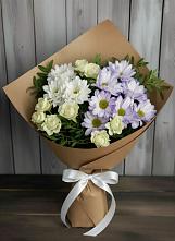 Букет цветов из:  Хризантемы и Розы в Юргамыш