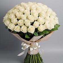 Букет 101 беля роза Белоснежка в Юргамыш