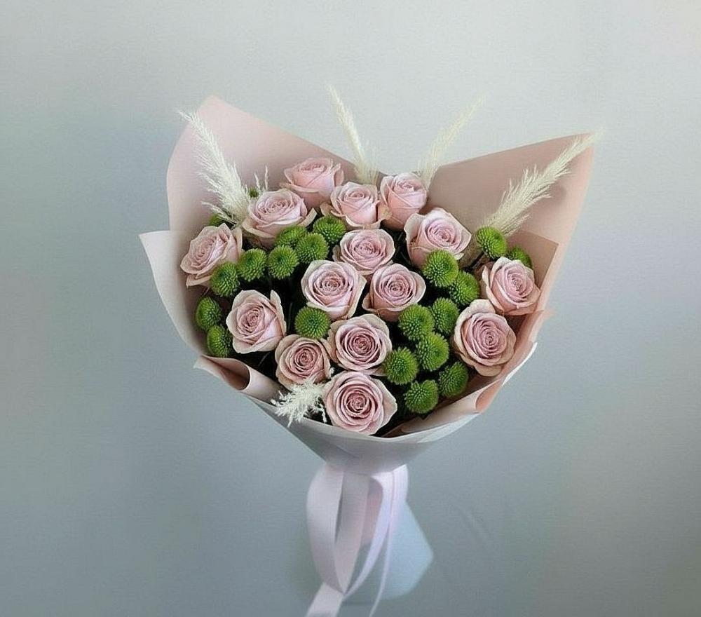 Букет цветов из: Розы и Хризантемы в Юргамыш