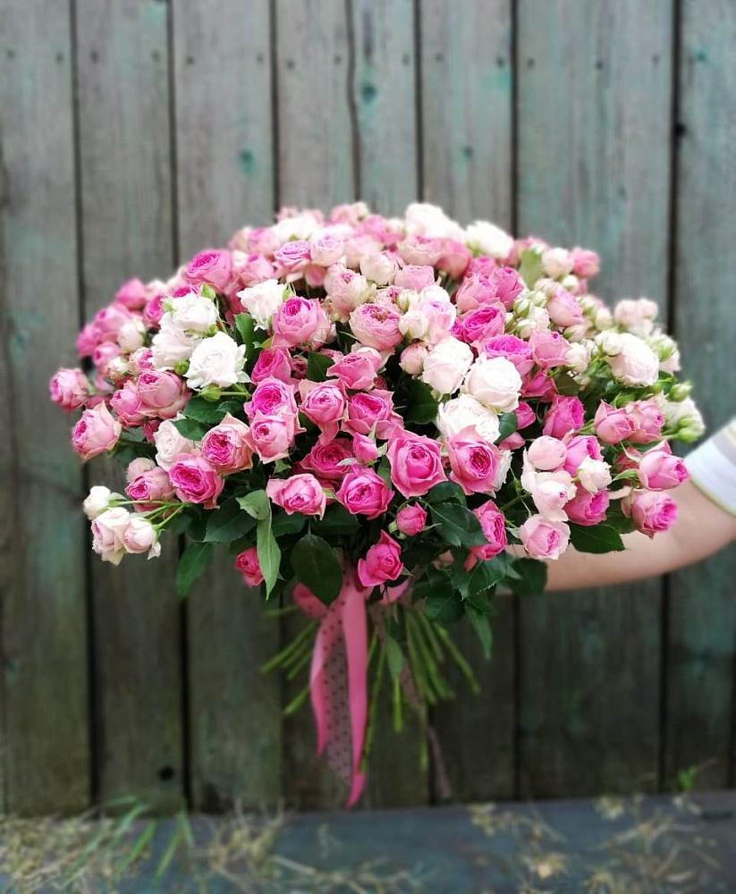 Букет Розовые кустовые розы Натали и Лав Лидия в Юргамыш