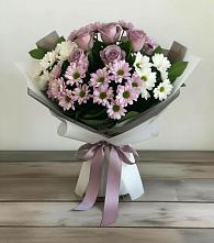 Букет цветов из:  Хризантемы и Розы в Юргамыш