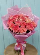 Букет 15 Розовых роз Равель #REPLACE_PRED# Юргамыш