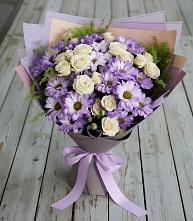 Букет цветов из:  Хризантемы и Розы в Юргамыш