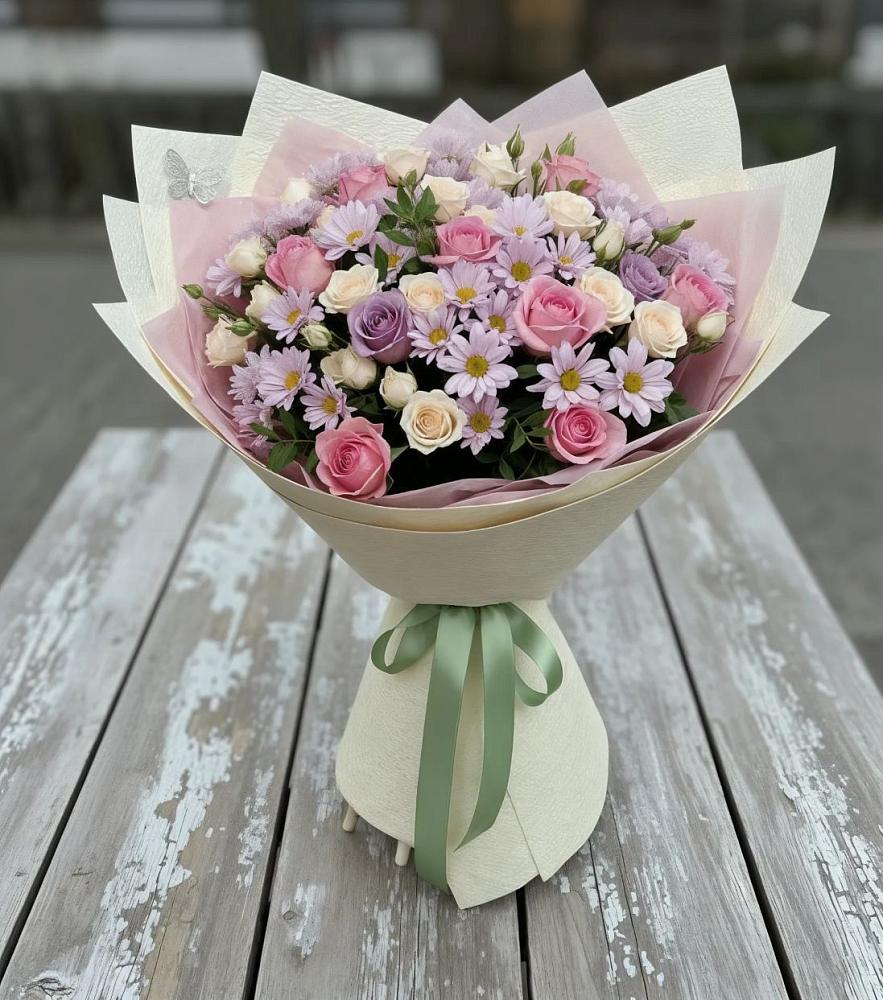 Букет цветов из: Розы и Хризантемы в Юргамыш